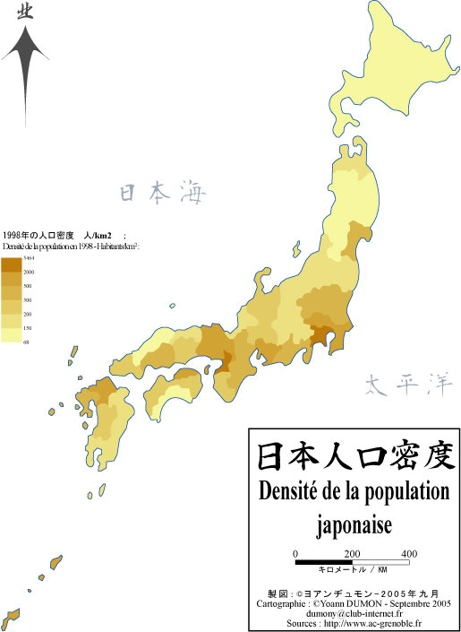 Densit de la population japonaise